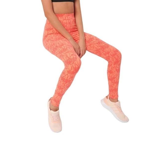 Adidas - NWT Mid-Rise Printed Sports Leggings with Elasticated Waist Sz M - Picture 10 of 10